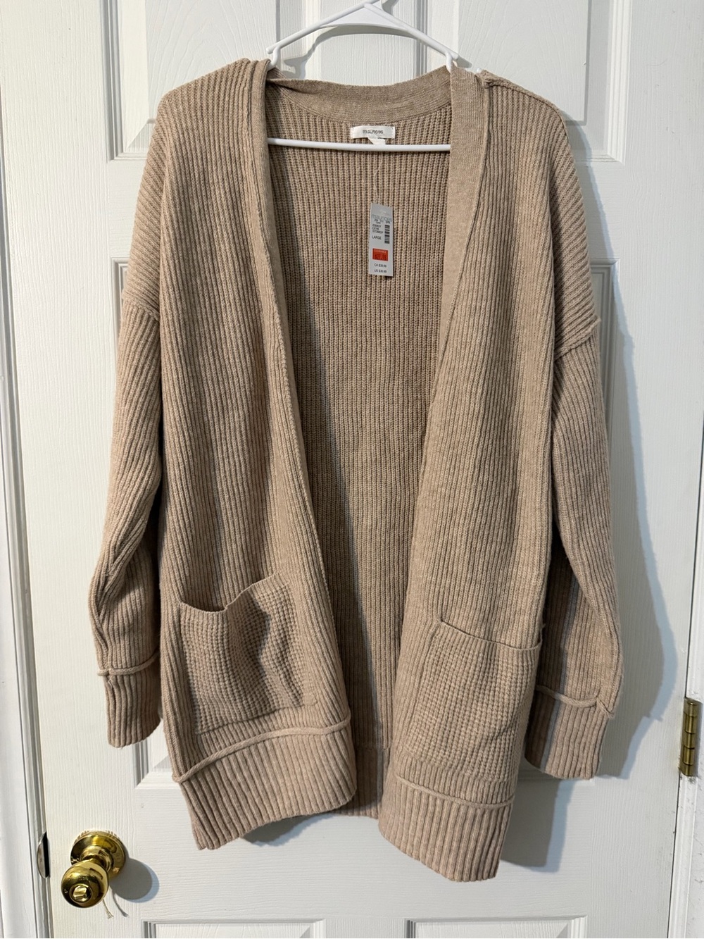 New w/ Tags Women's Maurice's Brown Open Front Cardigan Sweater
Size Large